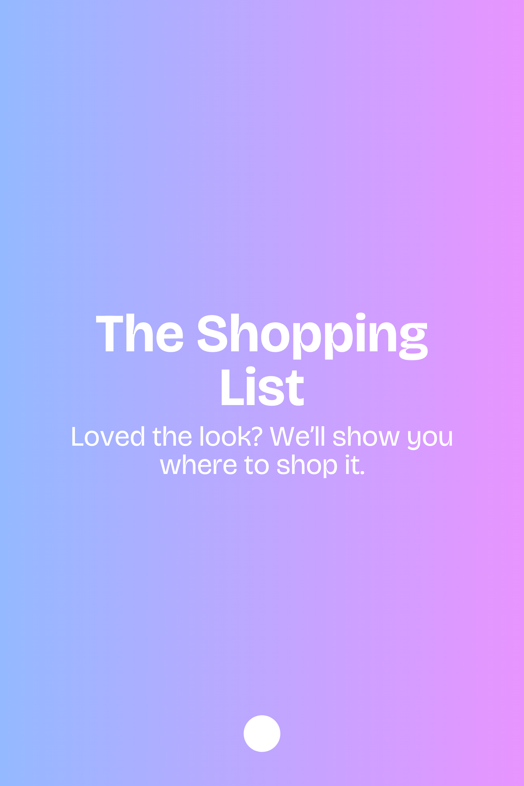 The Shopping List